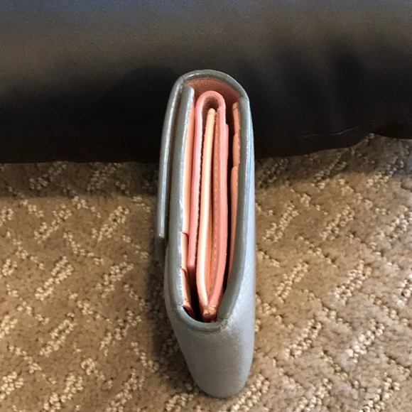 Vintage Celine Gray Leather Tri-Fold Wallet EUC - Picture 3 of 6